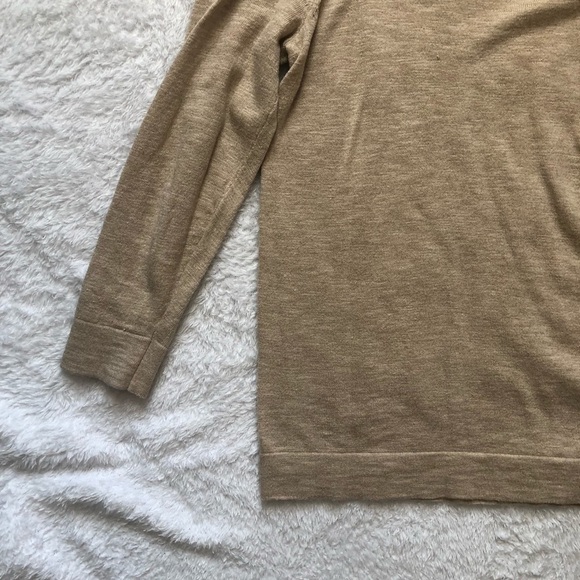 J. Crew Tan Cold Shoulder Tie Shoulder Sweater - Picture 5 of 12